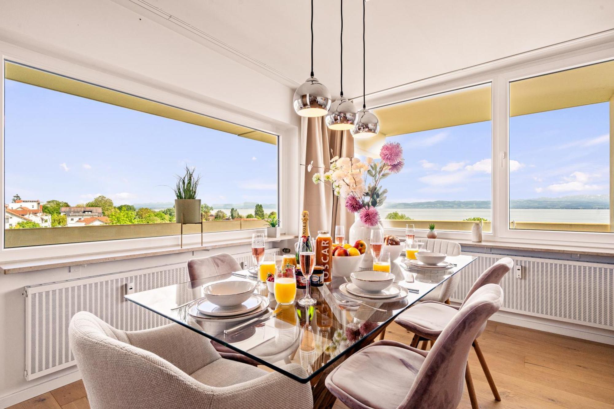 Panorama Penthouse Mit Atemberaubenden See- Und Bergblick Immenstaad am Bodensee Dış mekan fotoğraf